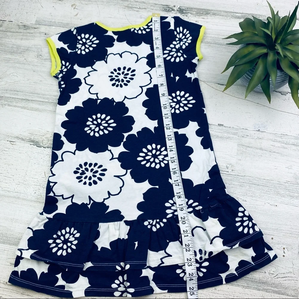 Carters navy and neon floral dress size 6